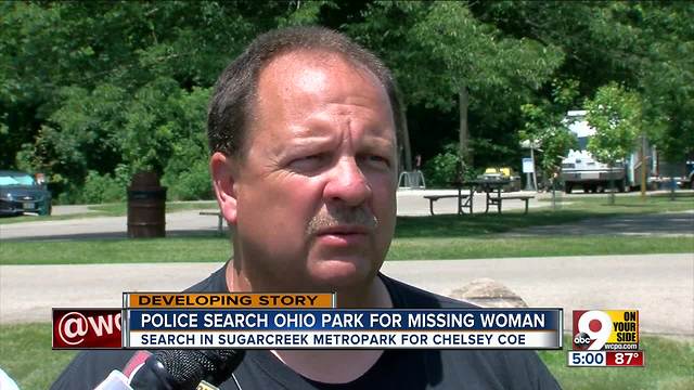 Police search Ohio park for missing woman