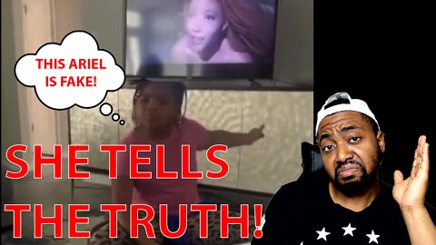 Little Black Girl Tells The TRUTH In REACTION To The New FAKE Little Mermaid