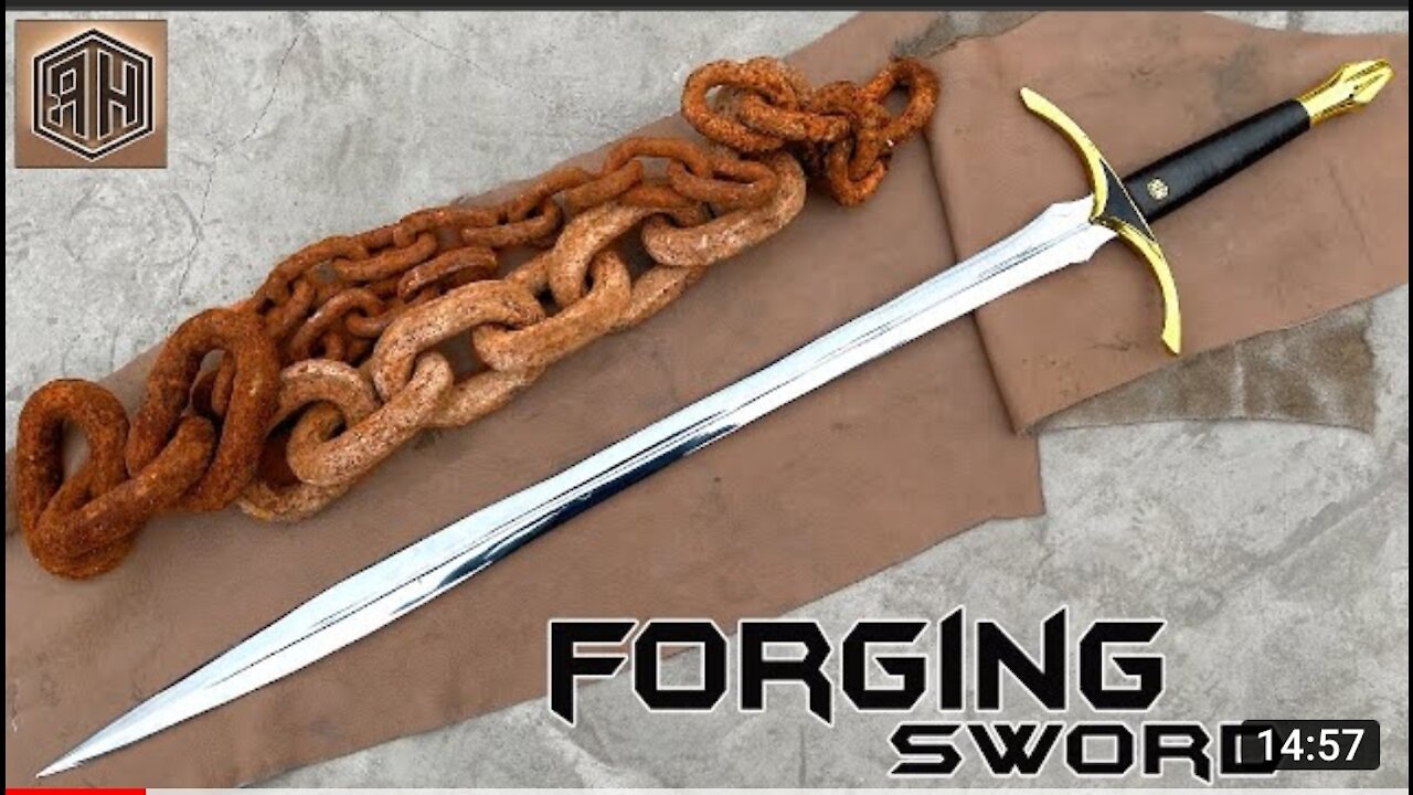 Making a sharp and delicate sword with a piece of chain