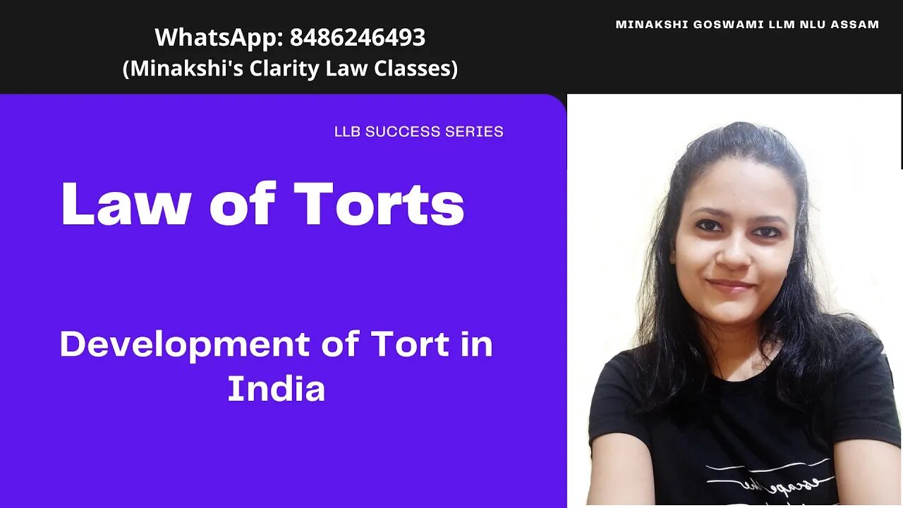 Development of Tort in India | Law of Torts complete notes and important topics for LLB Exam KSLU