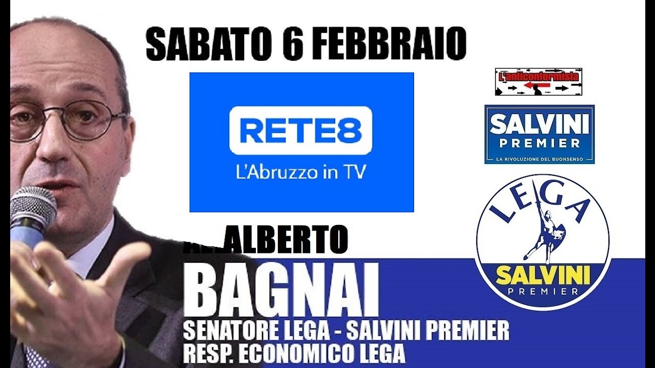 🔴 Sen. Alberto Bagnai su "Canale 8" alla trasmissione I "Fatti e le Opinioni" (06/02/2021)