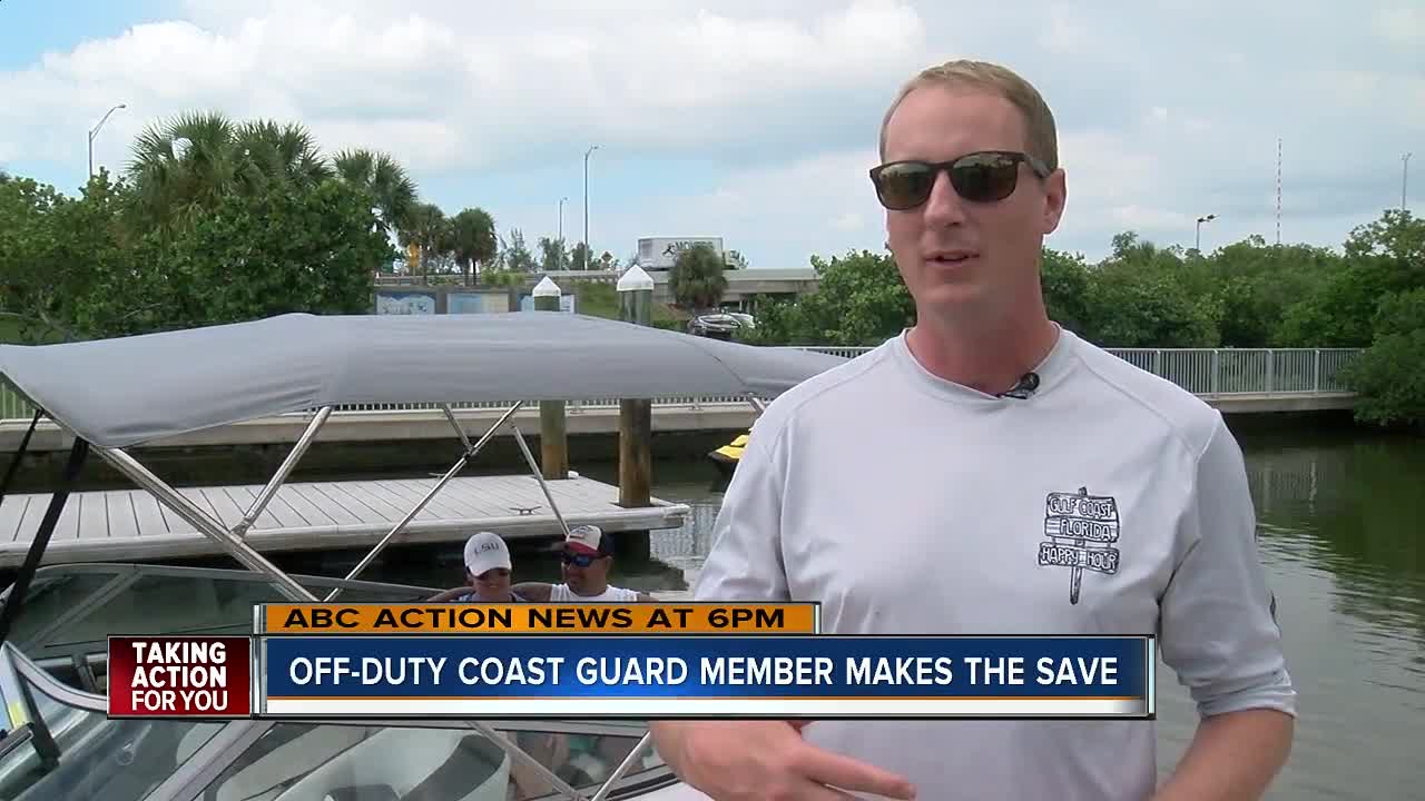 Video shows off-duty Coast Guard pilot rescue two people in water near John's Pass