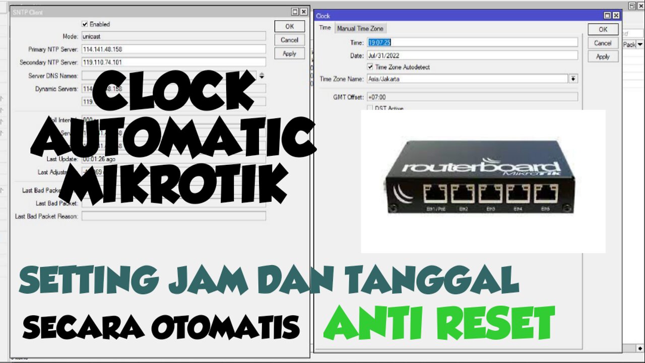 How to set automatic clock on Mikrotik