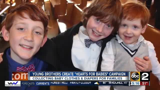 Young boys create campaign to help families with babies in Harford County