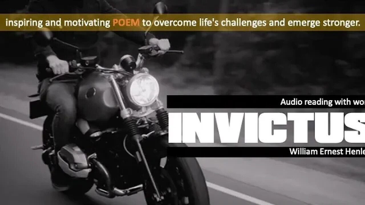 Invictus by William Ernest Henley (Audio reading)