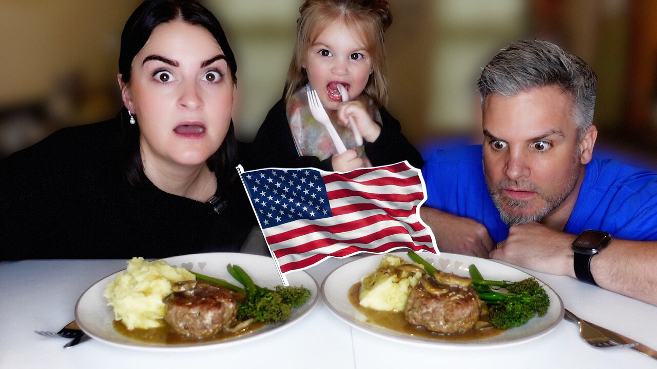 Brits Try [SALISBURY STEAK] for the first time! (BEST COMFORT FOOD)