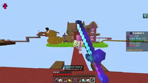 bozo gray team trying to rush but keeps getting folded in Cubecraft Eggwars