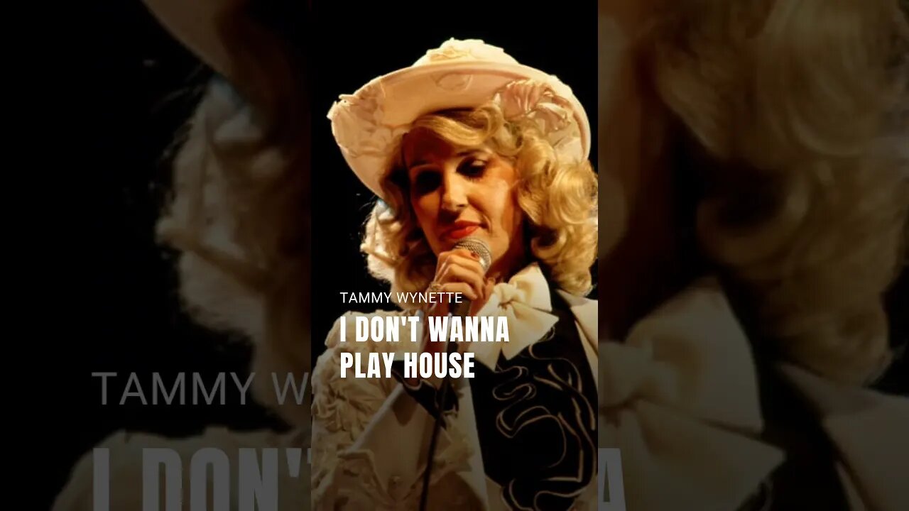 Tammy Wynette • I don't wanna play house (lyric video) #Shorts