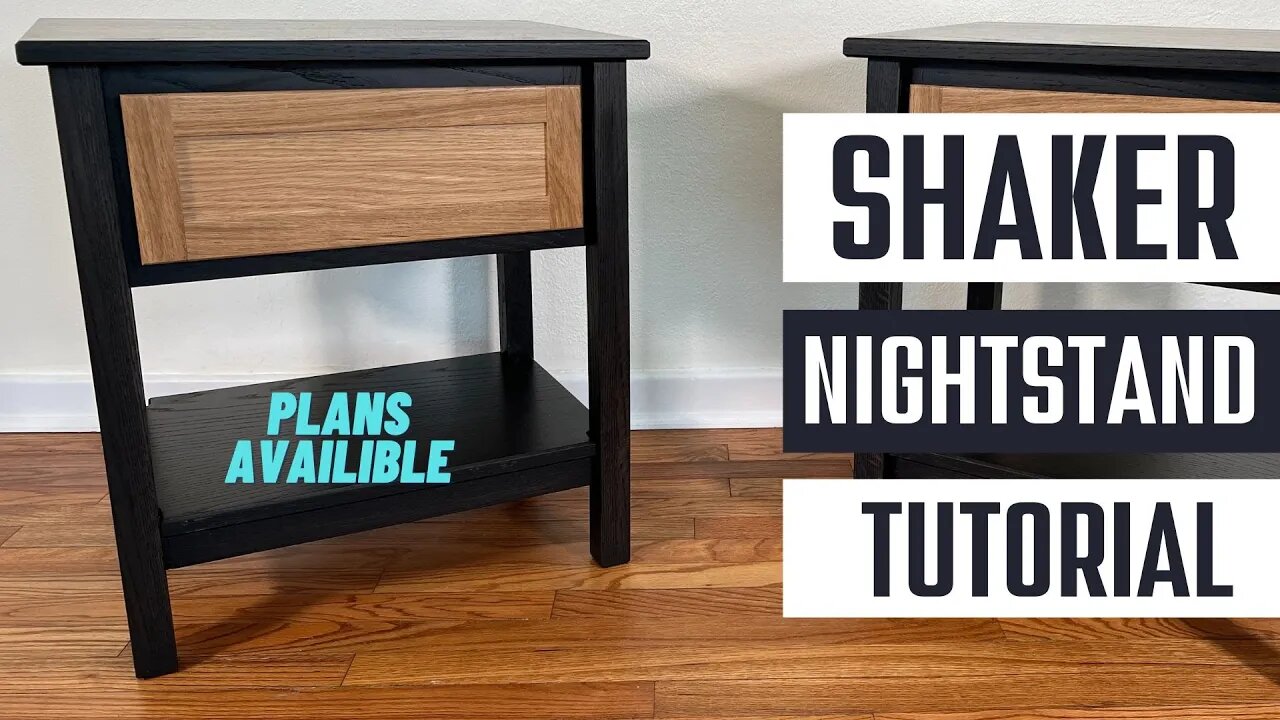 The Milton Nightstand-Endtable - Modern Shaker Nightstand-Endtable Build - DIY Plans Available