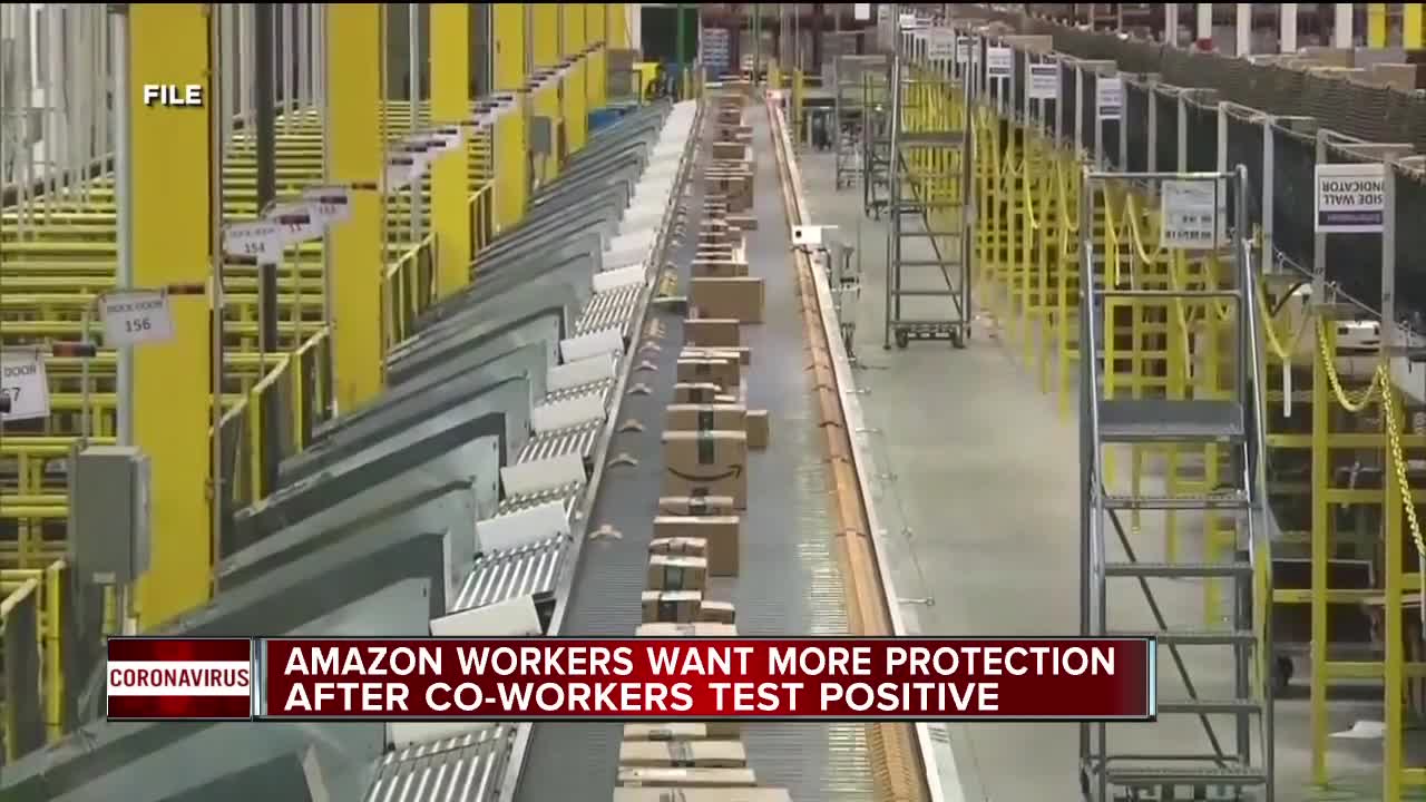 Amazon workers want more protection after co-workers test positive