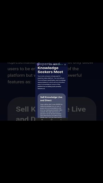 Sell Knowledge Live and Direct 💎 #shorts #TauLive #AGRS #KnowledgeEconomy
