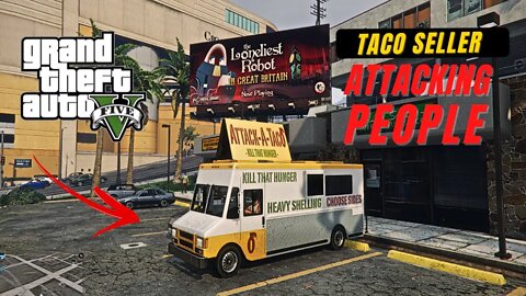 Taco seller attacking people on the street | Grand Theft Auto V Gameplay