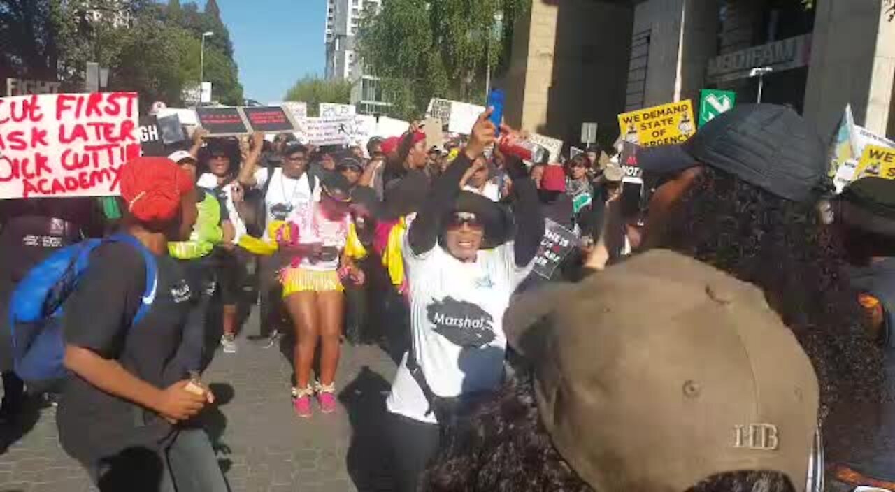 Women shut down Sandton to protest against rising Gender Based Violence (XBs)