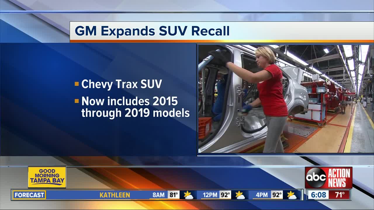 GM expands recall of Chevy Trax SUV due to faulty suspension