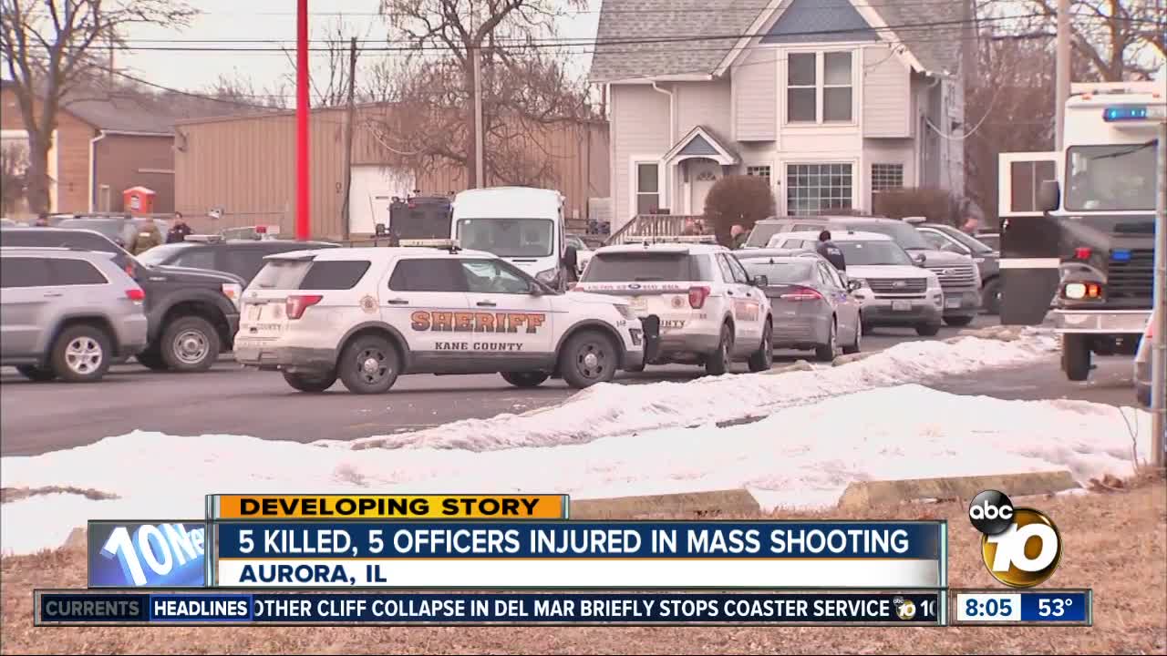 5 killed, 5 officers injured in mass shooting