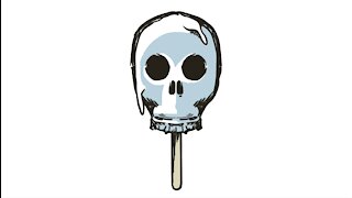 Pop Skull Popsicle Time-Lapse Illustration