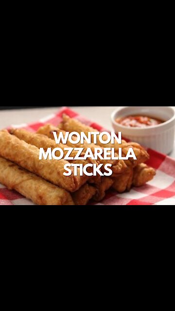 Wonton Mozzarella Sticks - Recipe