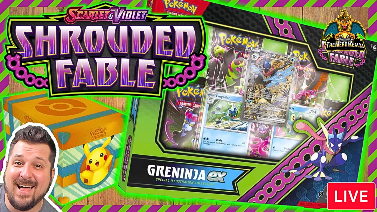 Shrouded Fable Greninja ex Box + Paldea Adventure Chest + More | Pokemon Cards Opening LIVE!