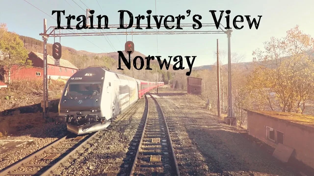 TRAIN DRIVER'S VIEW: Engine pickup and sunshine all the way (Bergen - Ål)