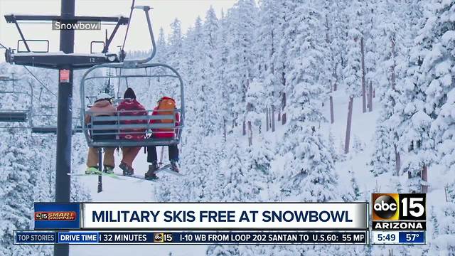 Military skis for free at Snow Bowl