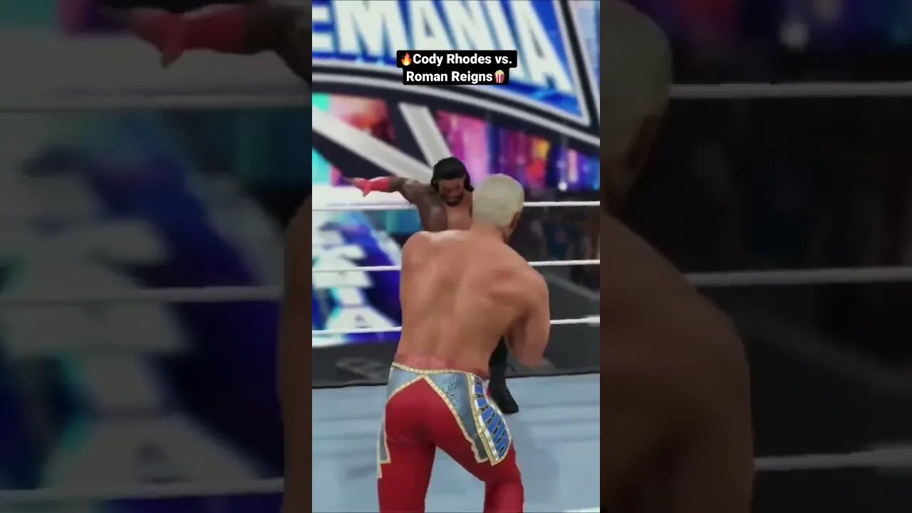 Cody Rhodes vs Roman Reigns Wrestlemania 39 WWE 2k23 #wwe #wwe2k23 #nftarttalk