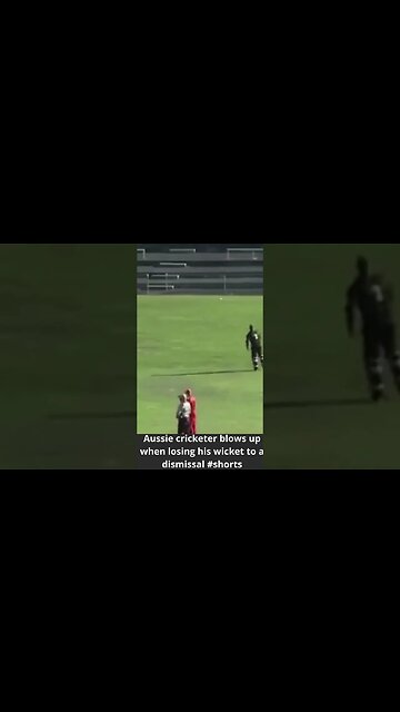 Aussie cricketer blows up when losing his wicket to a dismissal#shorts