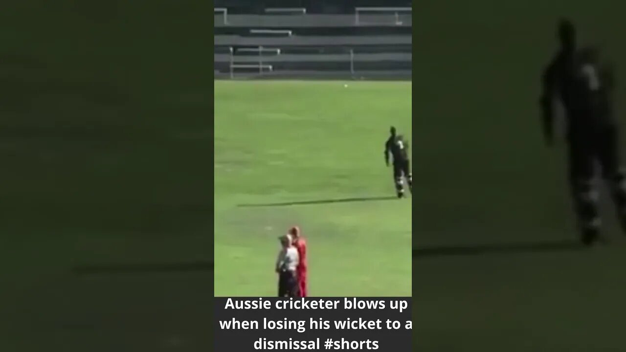 Aussie cricketer blows up when losing his wicket to a dismissal#shorts