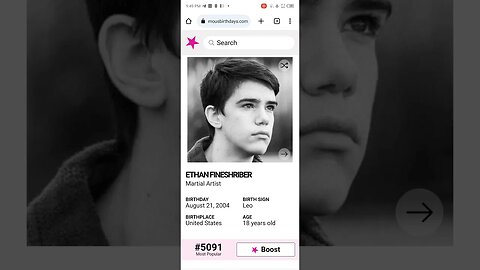 HAPPY 18 BIRTHDAY ETHAN FINESHRIBER MARTIAL ARTIST