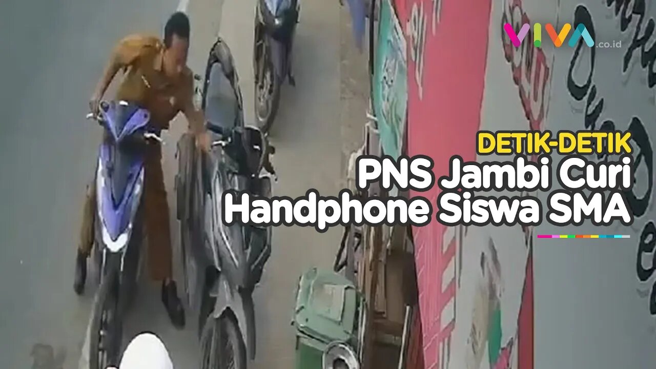 Bernasib Sial! Aksi Oknum PNS Curi Ponsel Siswi SMA Terekam CCTV