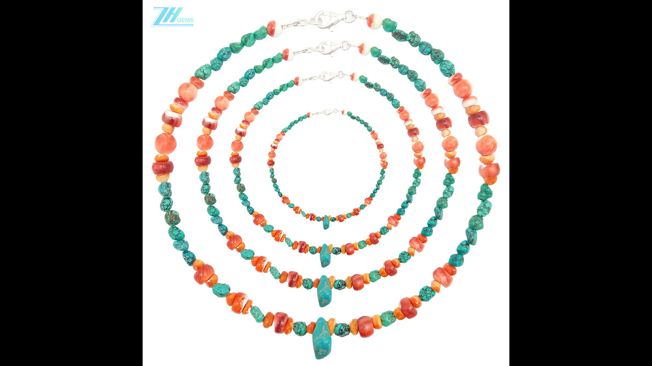 Natural Orange and Spiny Oyster Shell fashionable Necklace Unisex Vintage Style Jewelry03