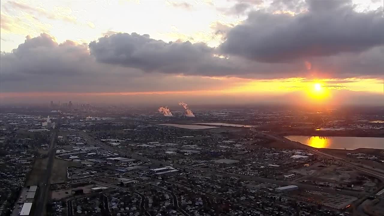 Wednesday sunset over Denver, Colorado