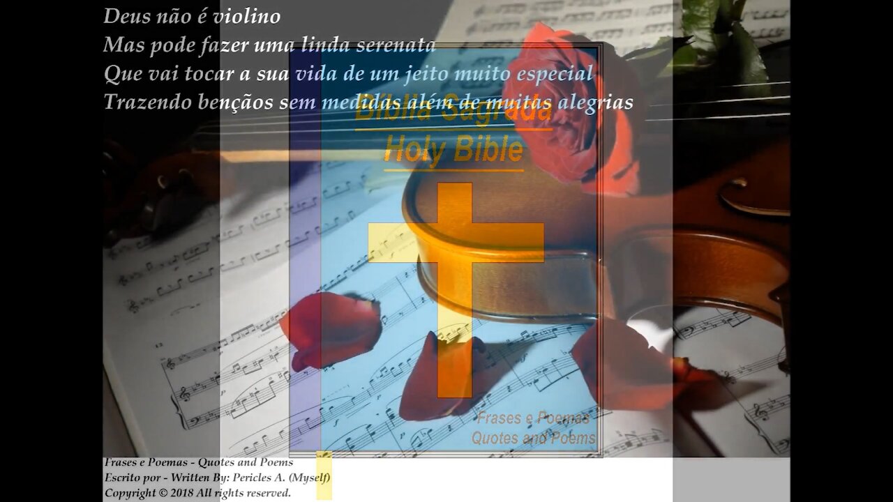 Deus não é violino, mas pode tocar a sua vida de um jeito muito especial [Poesia] [Frases e Poemas]