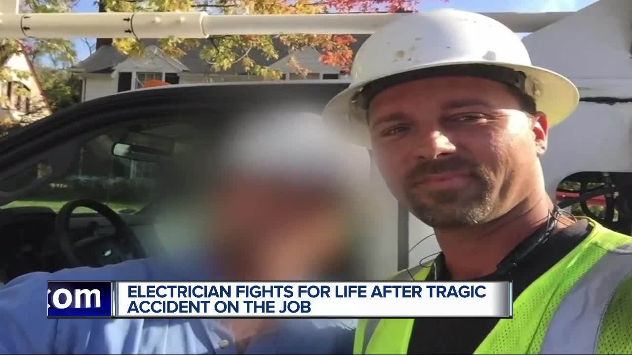 Electrician fights for life after tragic accident on the job