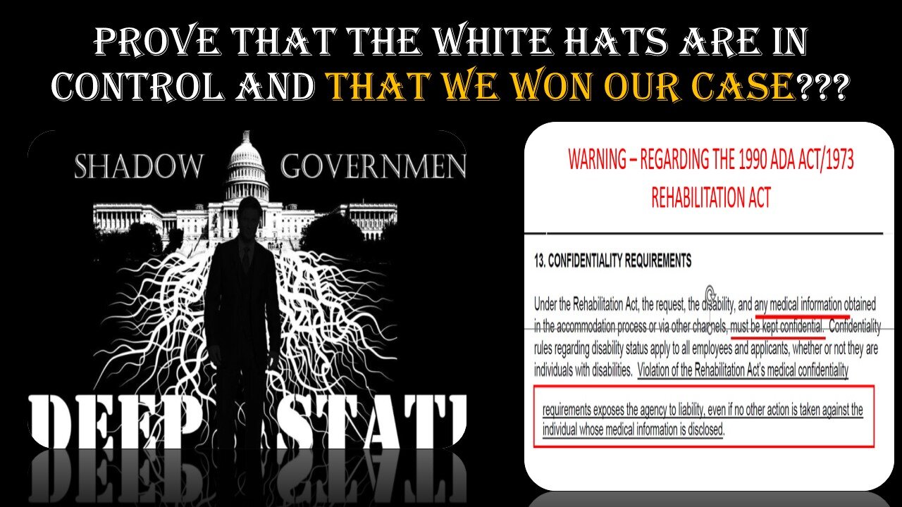 Prove that the WHITE HATS are in control and that we won our case??? OKAY.... Use our REAL-TIME RICO