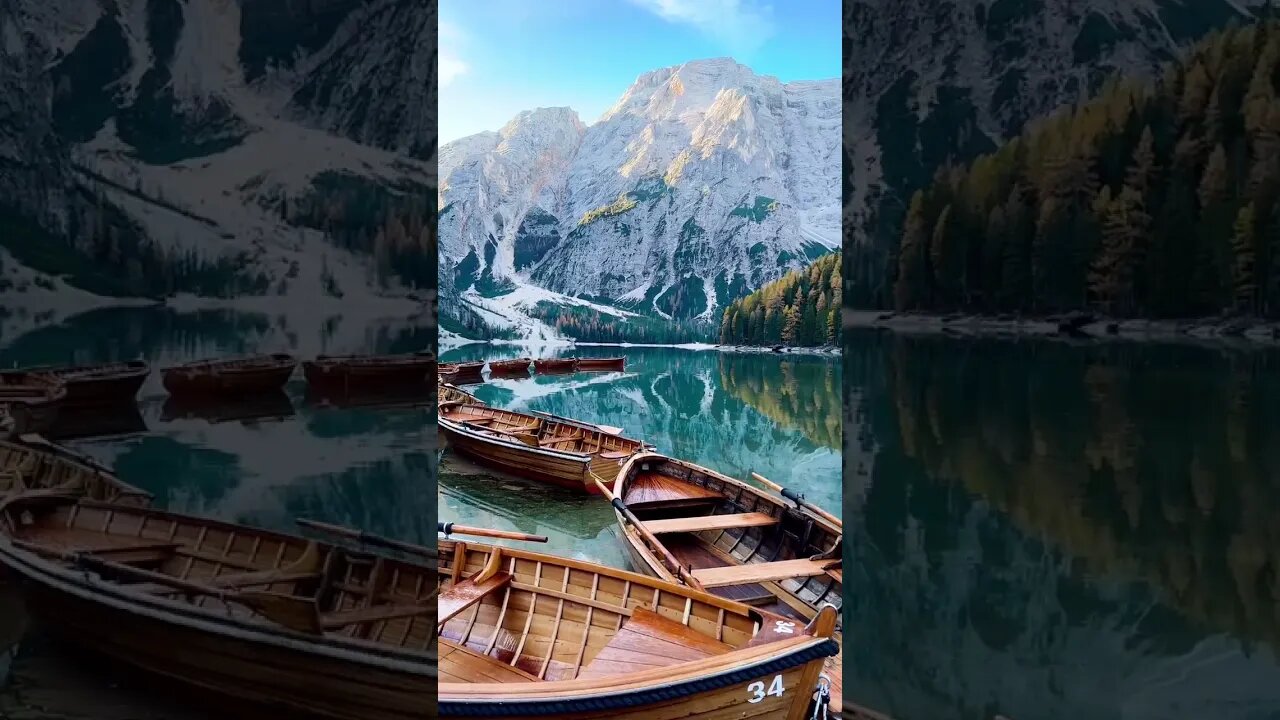Mountain lake Braies, Italy 🇮🇹