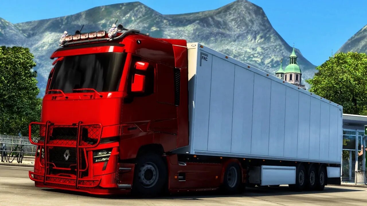 The NEW RENAULT RANGE T modified + frigo trailer fully loaded | ETS 2 Gameplay