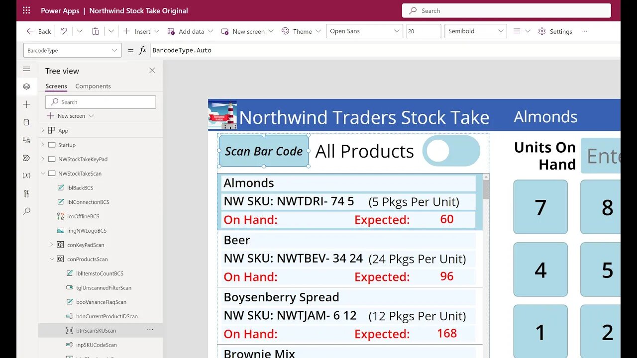 Click, Point, Count, Save -- A More Detailed Review of Scanning SKU Codes for Northwind Stock Take