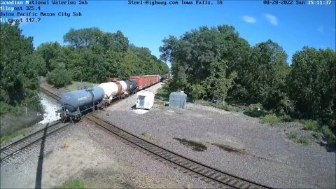 KCS Leaders on L570 and L571 Manifest's at Mills Tower in Iowa Falls, IA on 8-28-22 #steelhighway