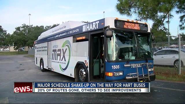 Major schedule shake-up on the way for HART bus routes