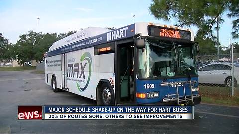 Major schedule shake-up on the way for HART bus routes