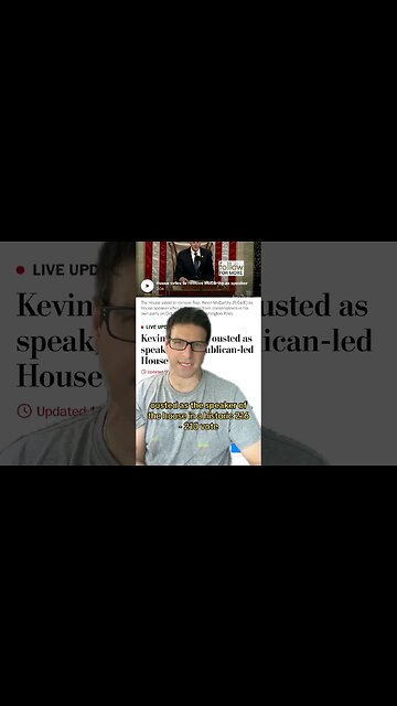 McCarthy Out As Speaker of the House!