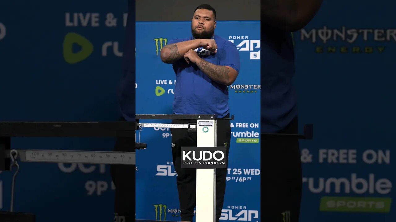 Kalani "Toko" Vakameilalo weighs in at 382lbs for the first ever Super Heavyweight Championship bout