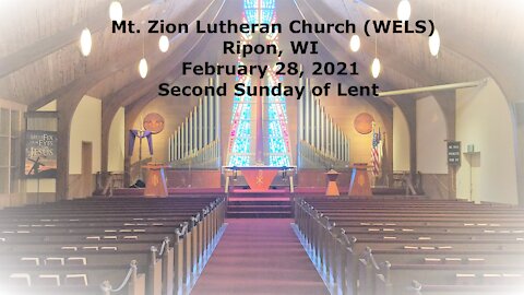 Mt. Zion Lutheran Church, Ripon, WI 2-28-21