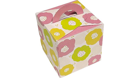 Colorful flowers folding box/Caja plegable flores de colores/Caixa desdobrável flores colorido