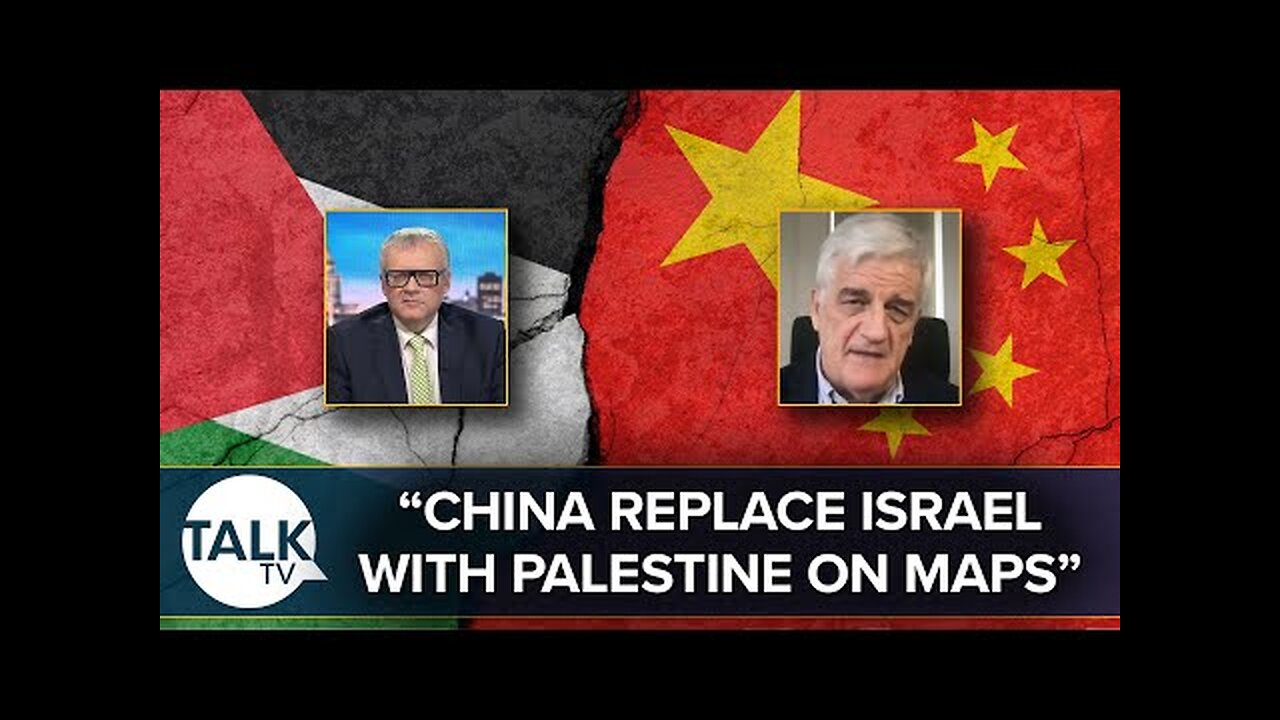 CHINA replace ISRAEL with PALESTINE ON MAPS