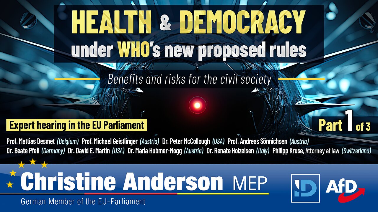 Health & Democracy: Expert Hearing in the EU Parliament - Part 1/3