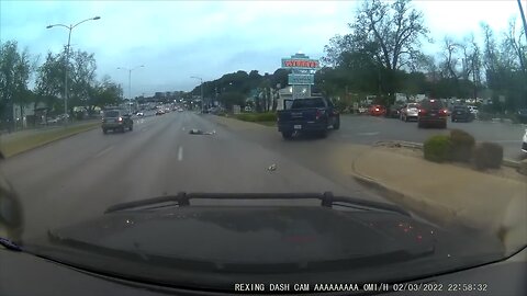 Guy Jaywalking Gets Smashed By Oncoming Truck! Whose Fault Is This?