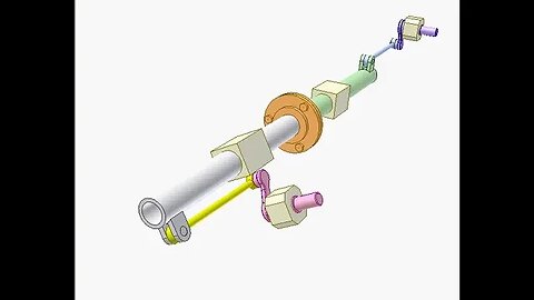 2190 Transmitting rotation by two slider crank mechanisms