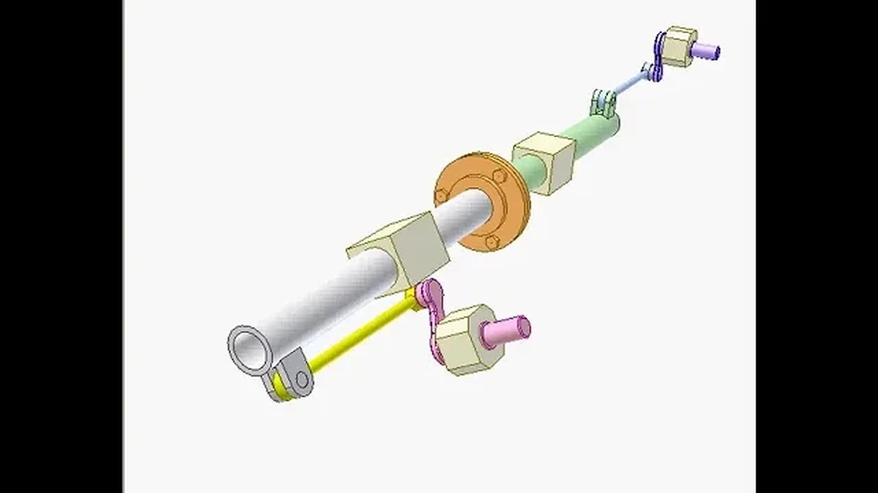 2190 Transmitting rotation by two slider crank mechanisms
