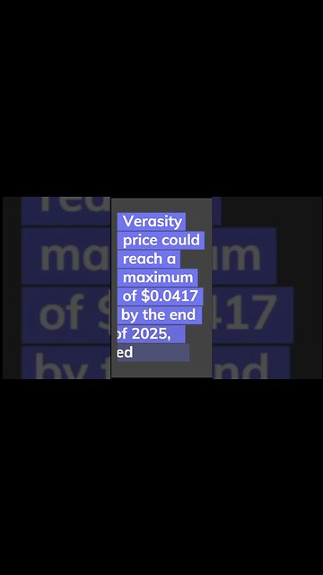 Shocking Verasity Forecast: Will VRA Reach $1 Moonshot by 2025? Find Out Now ! #verasity #crypto